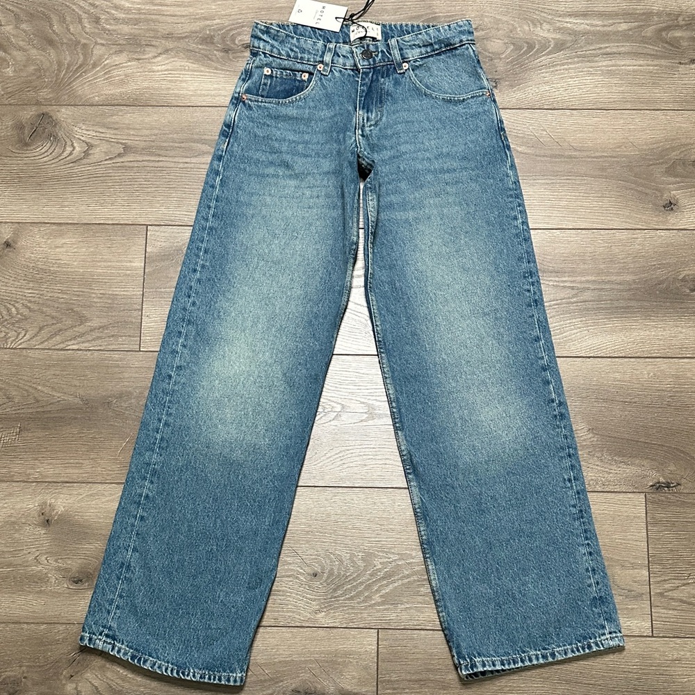 Motel‎ Rocks Low Rise Parallel Jeans Bright Blue Size 24